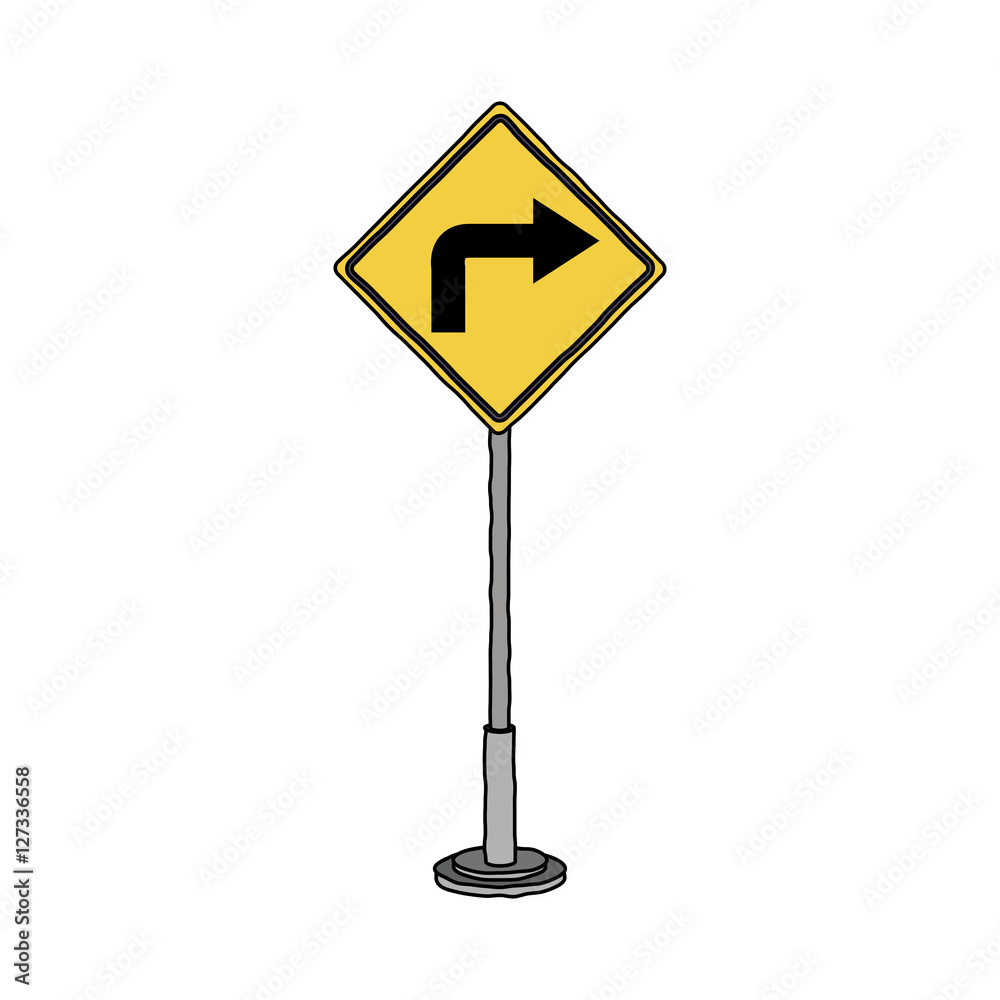 way road sign icon. Street information warning and guide theme. Isolated design. Vector illustration way road sign icon. Street information warning and guide theme. Isolated design. Vector illustration