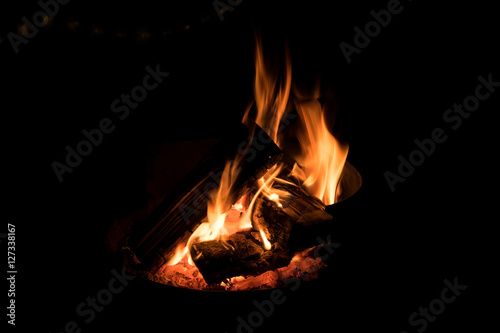 Cozy camp fire