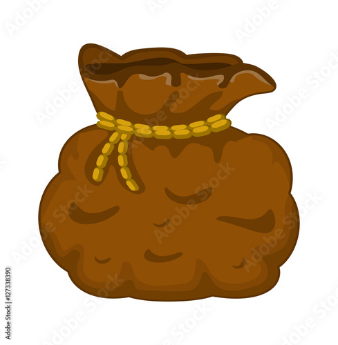 santa money bag, sack vector symbol icon design.