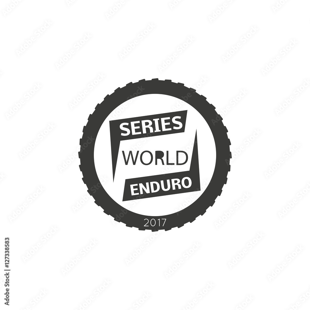 Vector Illustration Enduro World Series logo badge and label. Stock Vector