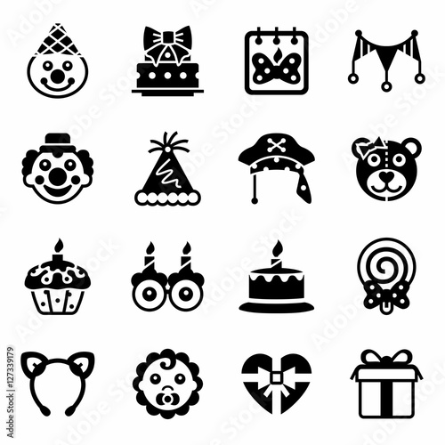 Vector Birthday icon set