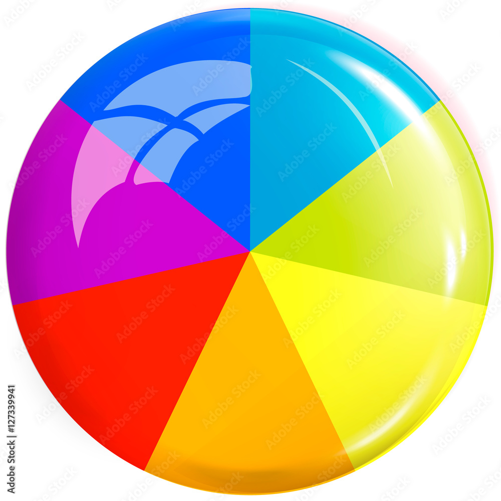 Obraz premium Colored button. Vector design element.