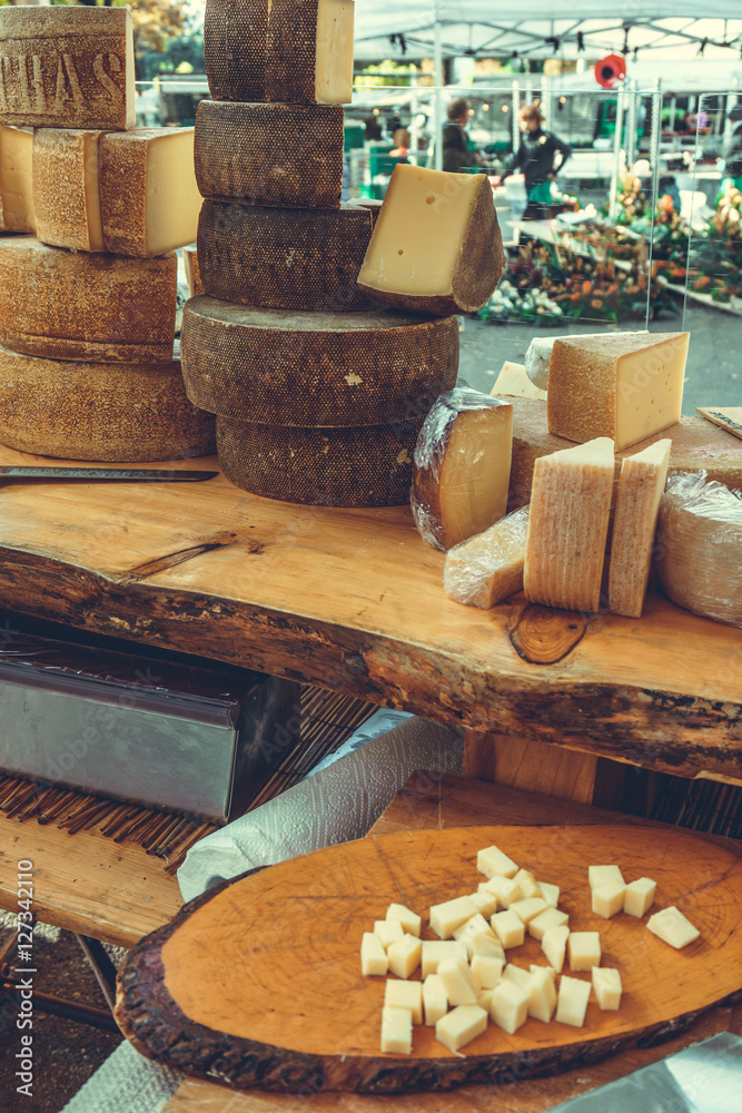 cheese shop.  Cheese At Farmers Food Market