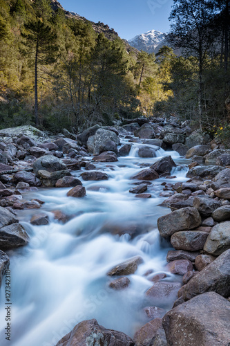 Slow shutter photo of Figarella river at Bonifatu in Corsica © Jon Ingall