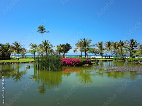 Tropical lagoon near beautiful Indonesian beach
