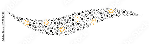 Weihnachten: moderne Welle aus Sternen, Vektor