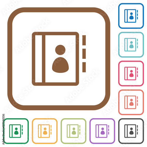 Contacts simple icons