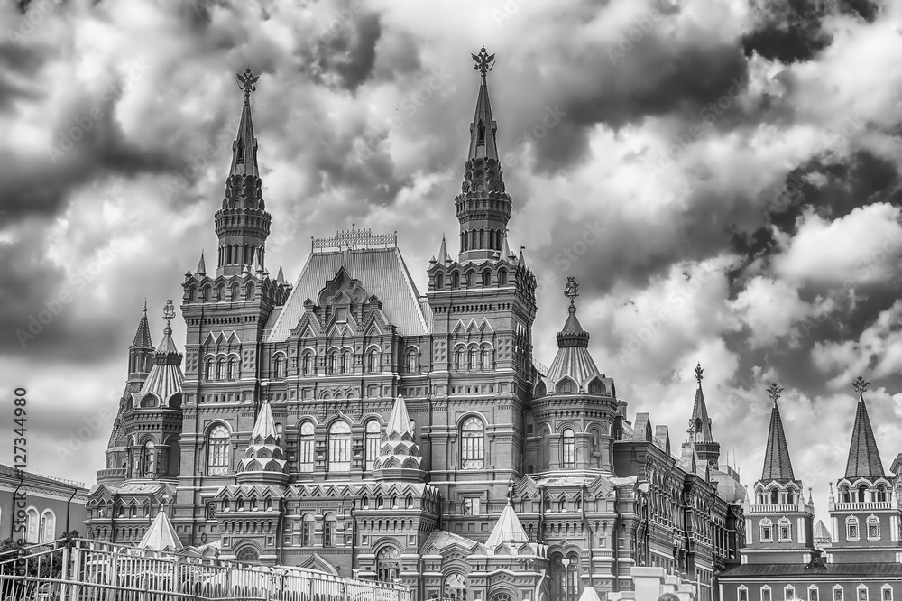 The State Historical Museum on Red Square, Moscow, Russia