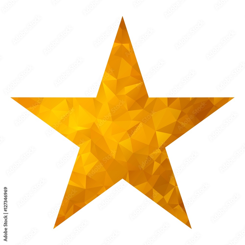 gold triangle star white