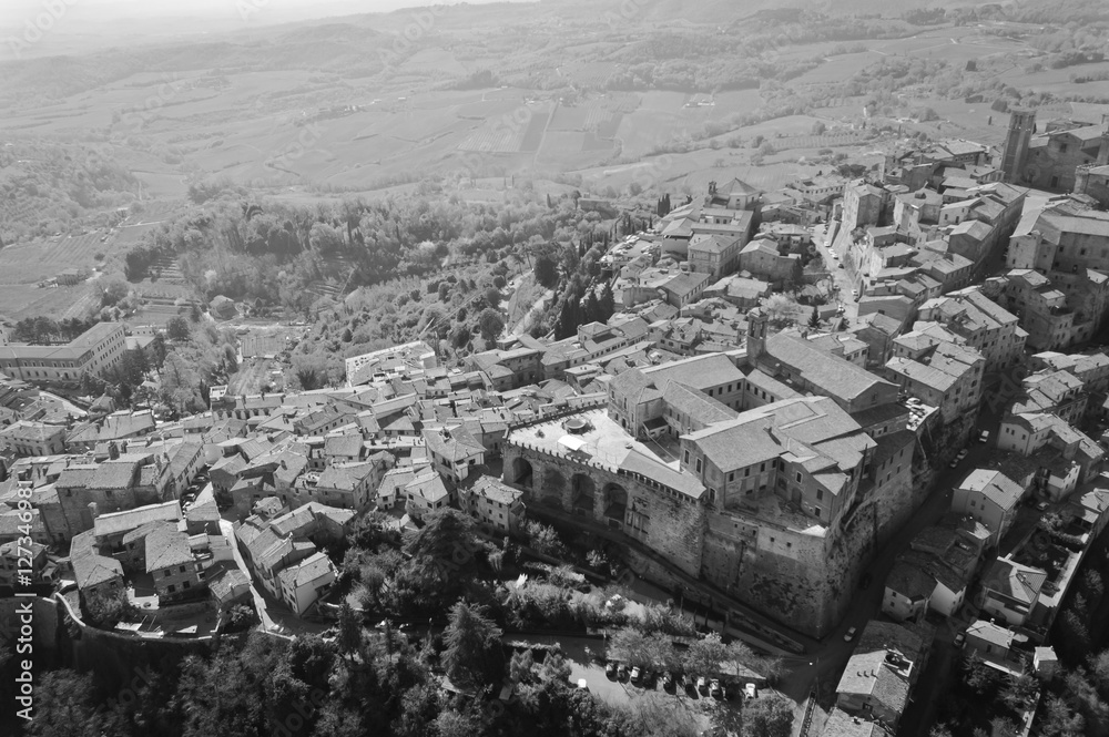 A typical medieval village in Tuscany between Arezzo and Siena - Italy