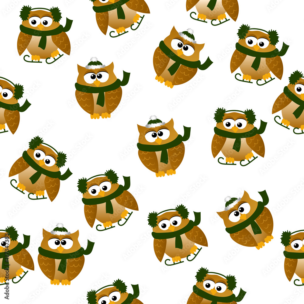 christmas owl in santa hat christmas owl in santa hat