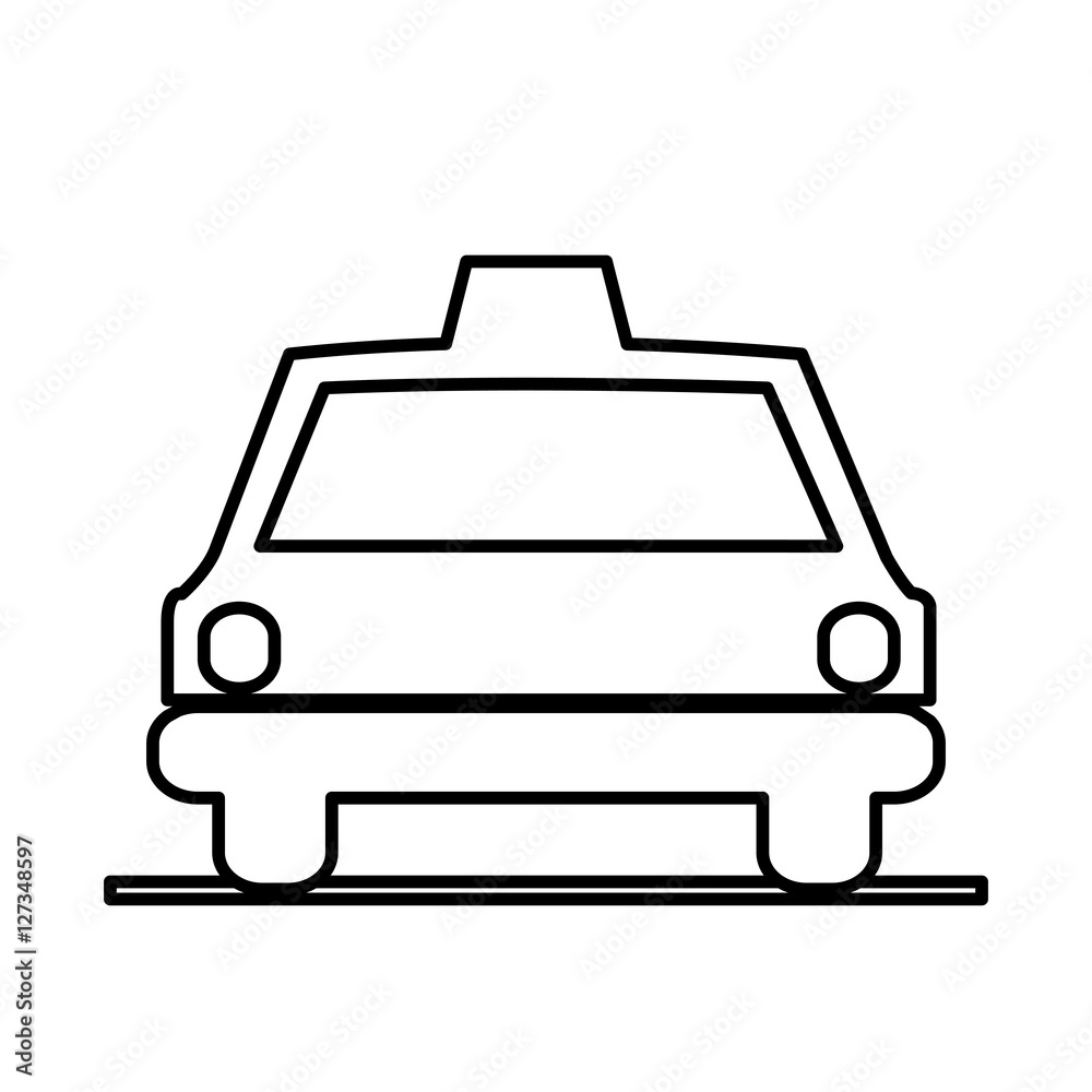 Taxi icon. Car transport vehicle and cab theme. Isolated design. Vector illustration