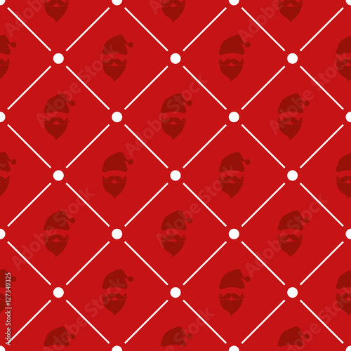 Christmas seamless pattern with santa claus