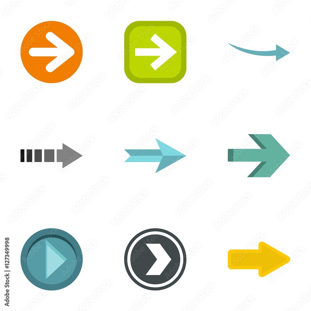 Cursor icons set. Flat illustration of 9 cursor vector icons for web Cursor icons set. Flat illustration of 9 cursor vector icons for web
