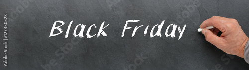 Black Friday on a blackboard