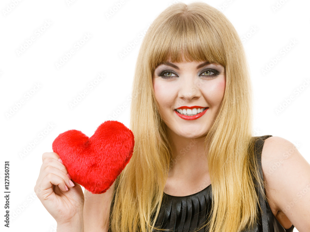 Smiling girl with heart Smiling girl with heart
