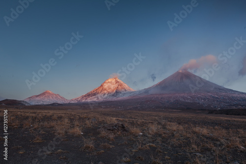 Eruption. Klyuchevsoy volcano. © SergeyKrasnoshchokov