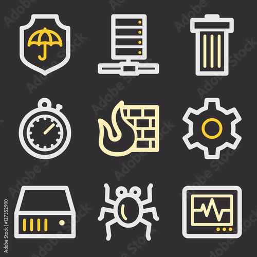 Internet web icons set. Service mobile symbols.