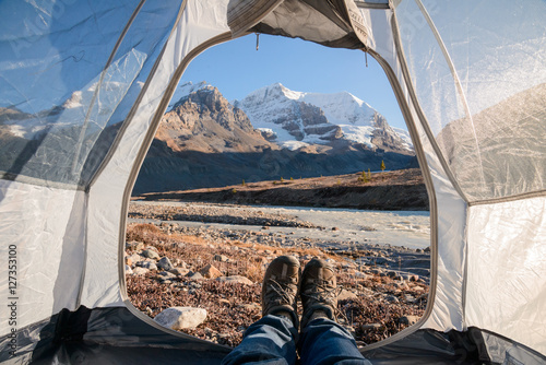 Tent Flap With a View