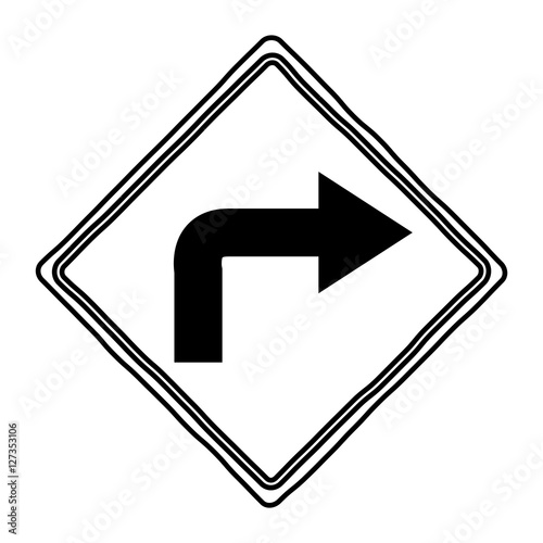 Free Download way road sign icon. Street information warning and guide theme. Isolated design. Vector illustration - GFXLoad