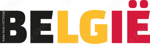 Belgian flag word belgie