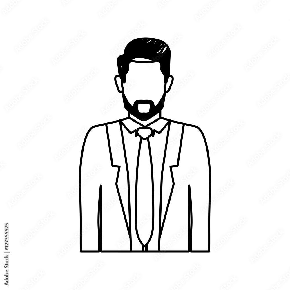 Man icon. Male avatar person human and people theme. Isolated design. Vector illustration