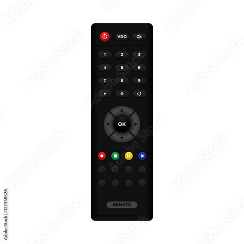 TV remote isolated on white background