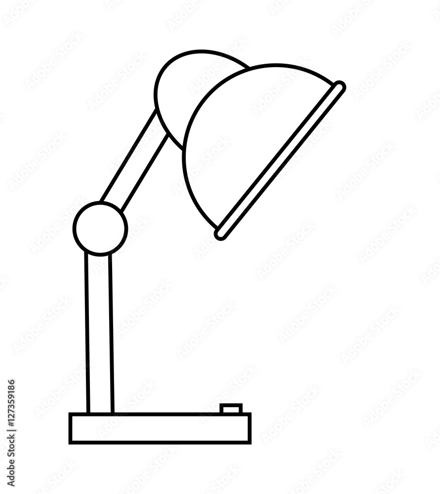 Lamp icon. Home office object light and electric theme. Isolated design. Vector illustration Lamp icon. Home office object light and electric theme. Isolated design. Vector illustration
