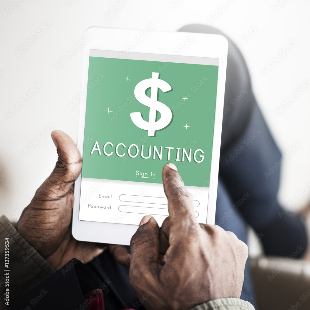 Accounting Online Banking Financial Concept Accounting Online Banking Financial Concept