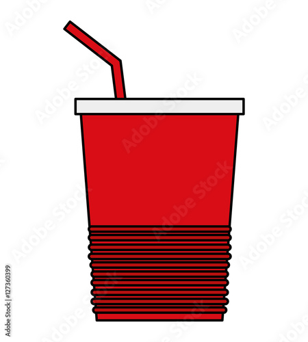Soda drink icon. Cola cold liquid and beverage theme. Isolated design. Vector illustration