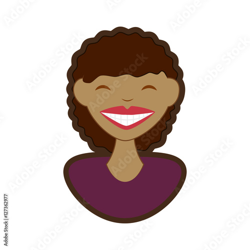 woman smile character icon vector illustration design