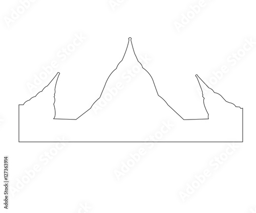 Thai Temple Path on the whi...