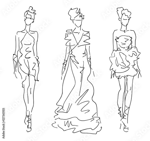      Sketch Fashion Stylized Women 