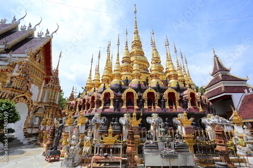 pagoda of Wat Phra That Suthon Mongkol Khiri Temple in Phrae  Thailand