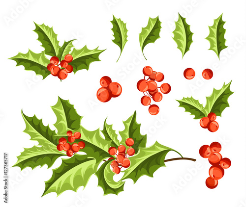 Christmas Holly Berry Set