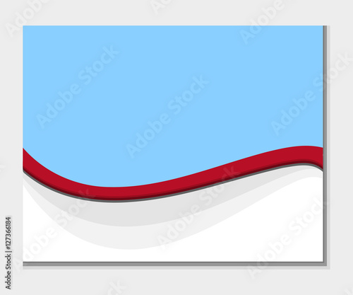 Abstract wavy red white blue background
