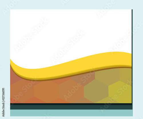 Abstract wavy and hexagonal shapes like honeycombs background