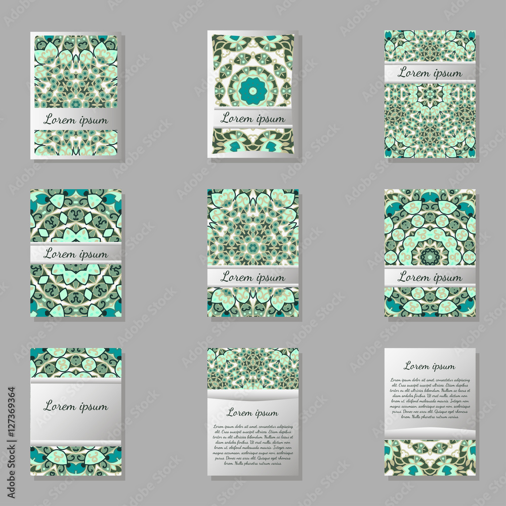 Set of flyers, brochures, templates design. Set of flyers, brochures, templates design.