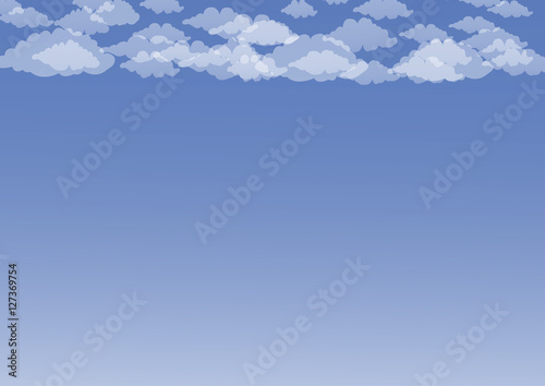 White cumulus clouds