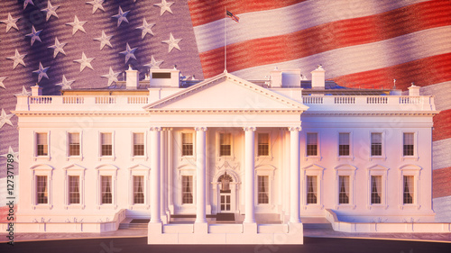 Fotografie White House USA Flag