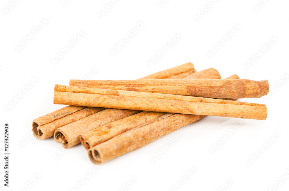 Cinnamon isolated on white. Cinnamon isolated on white.