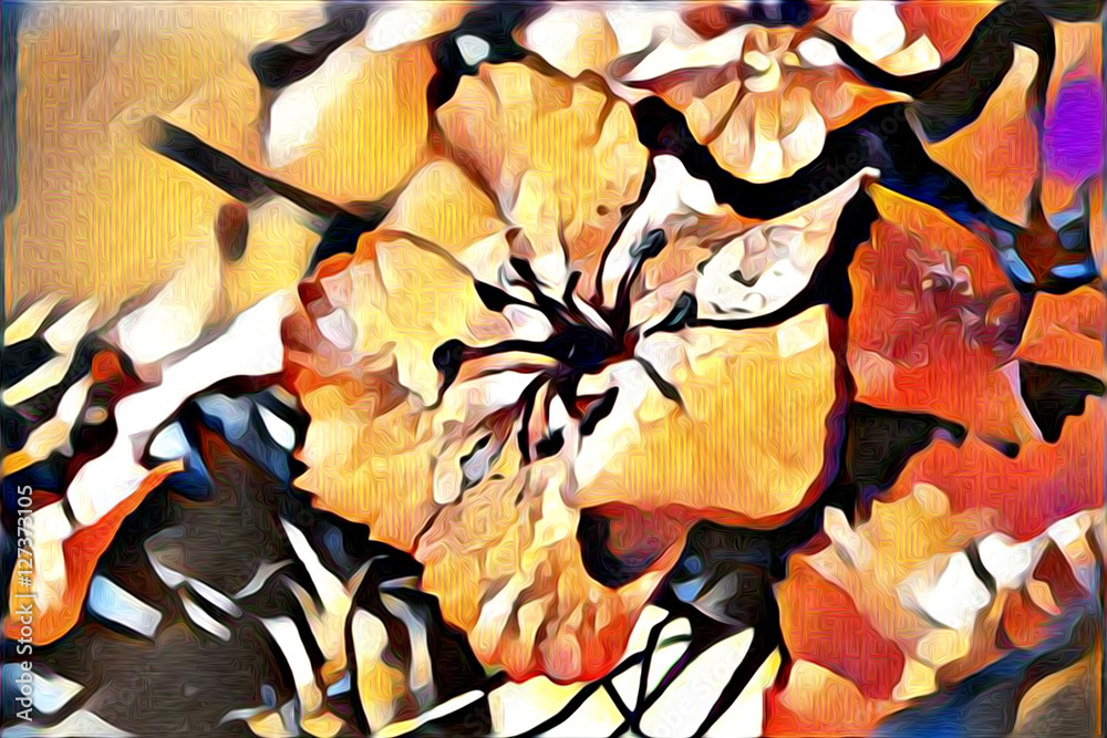 Obraz abstraction flower art illustration