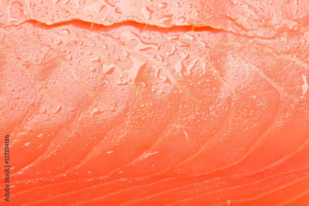 Salmon fish fillet closeup