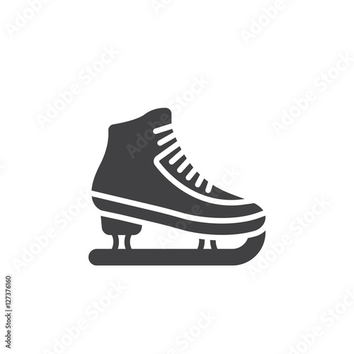 Figure skating symbol. ice skate icon vector, filled flat sign, solid pictogram isolated on white, logo illustration
