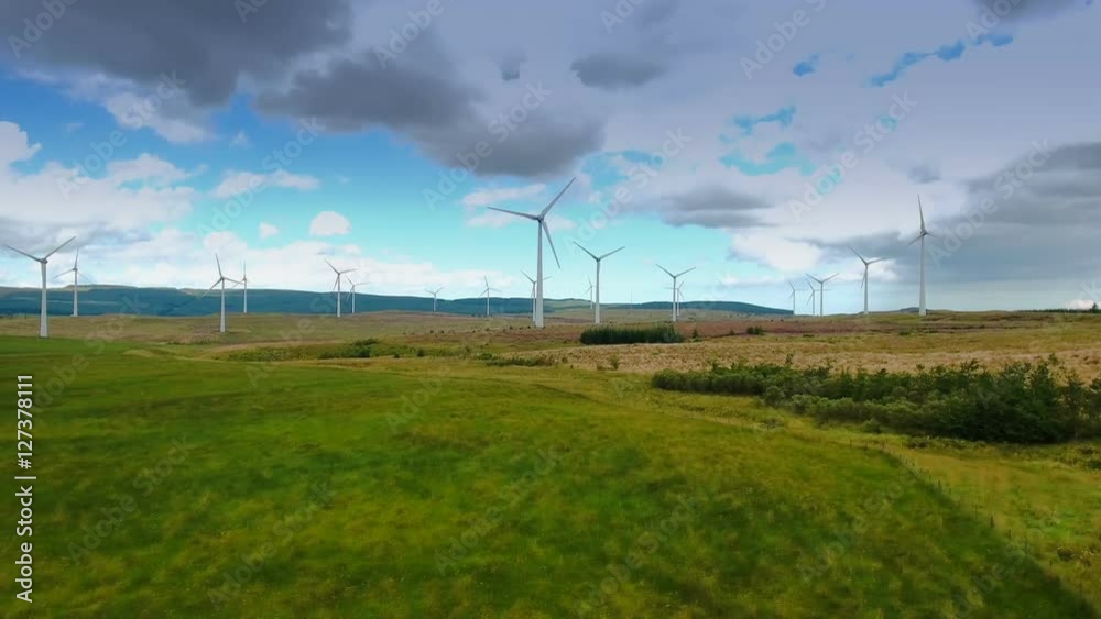 The green field with lots of windmills on it it is found in one town in the country of Ireland in Ireland The green field with lots of windmills on it it is found in one town in the country of Ireland in Ireland