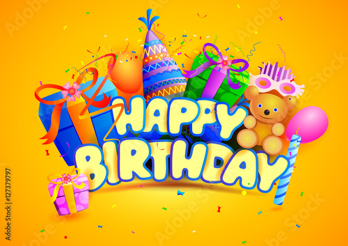 Canvas Print Happy Birthday wallpaper background