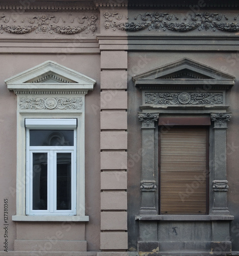 Old and new window on the same wall