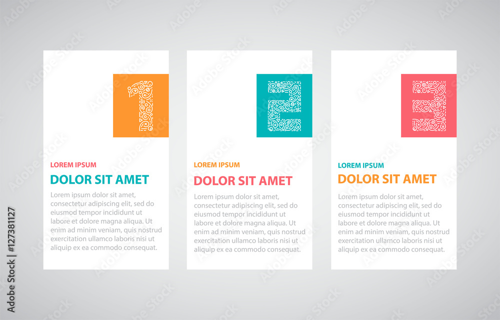 One two three - infographic steps One two three - infographic steps