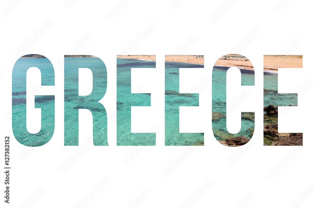 Greece - postcard word