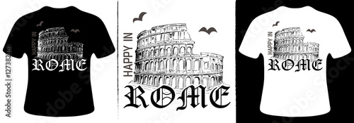 Happy in Rome T-Shirt Design